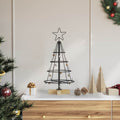 Vidaxl kerst cone boom met standaard zwart 60 cm staal