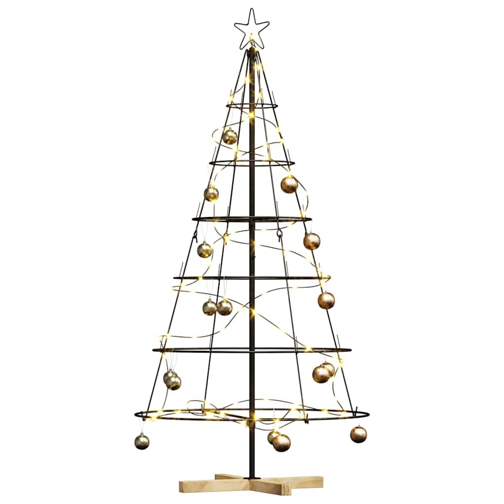 Vidaxl metalen kerstboom met standaard kuopio 150 cm staal zwart