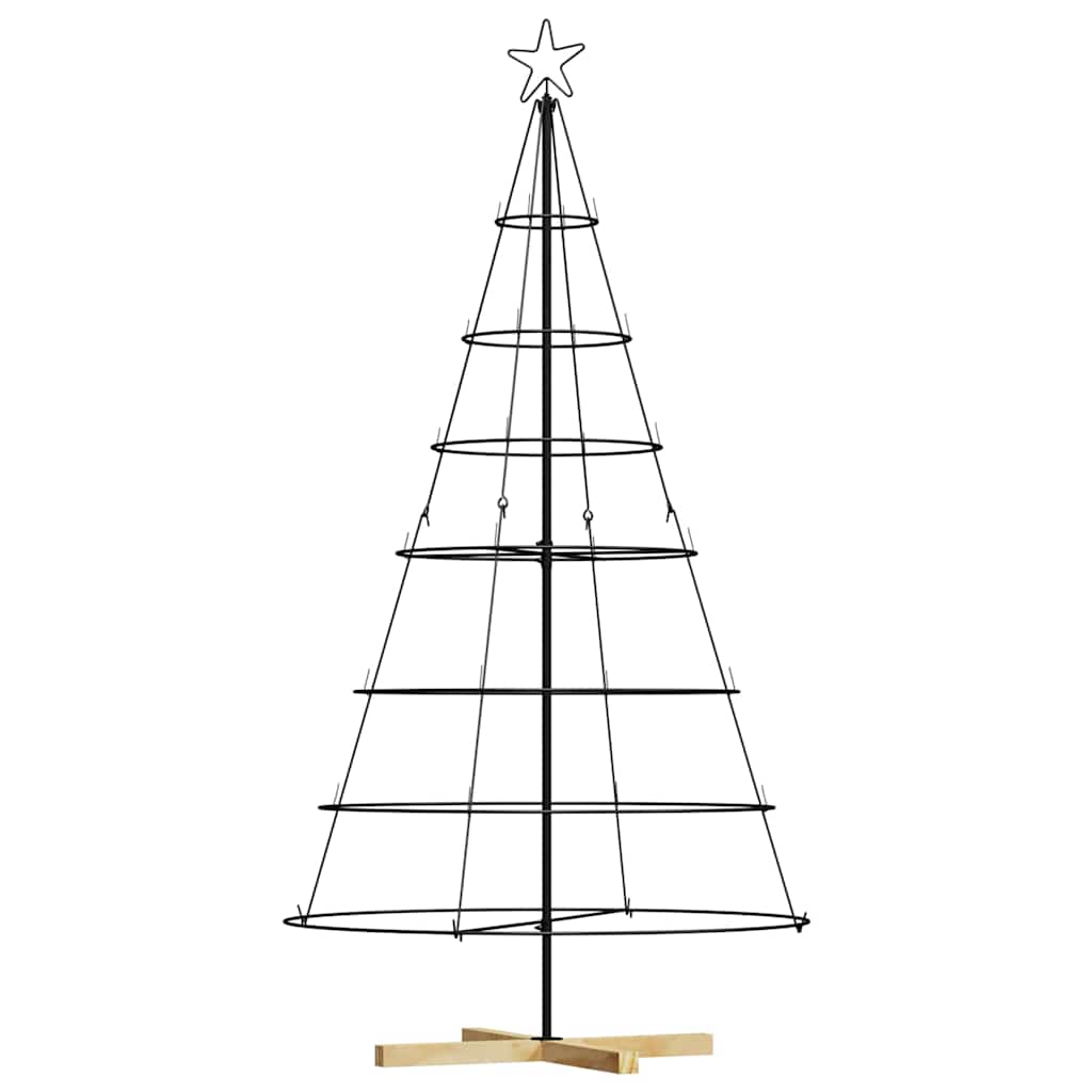 Vidaxl kerst cone boom met standaard zwart 180,5 cm staal