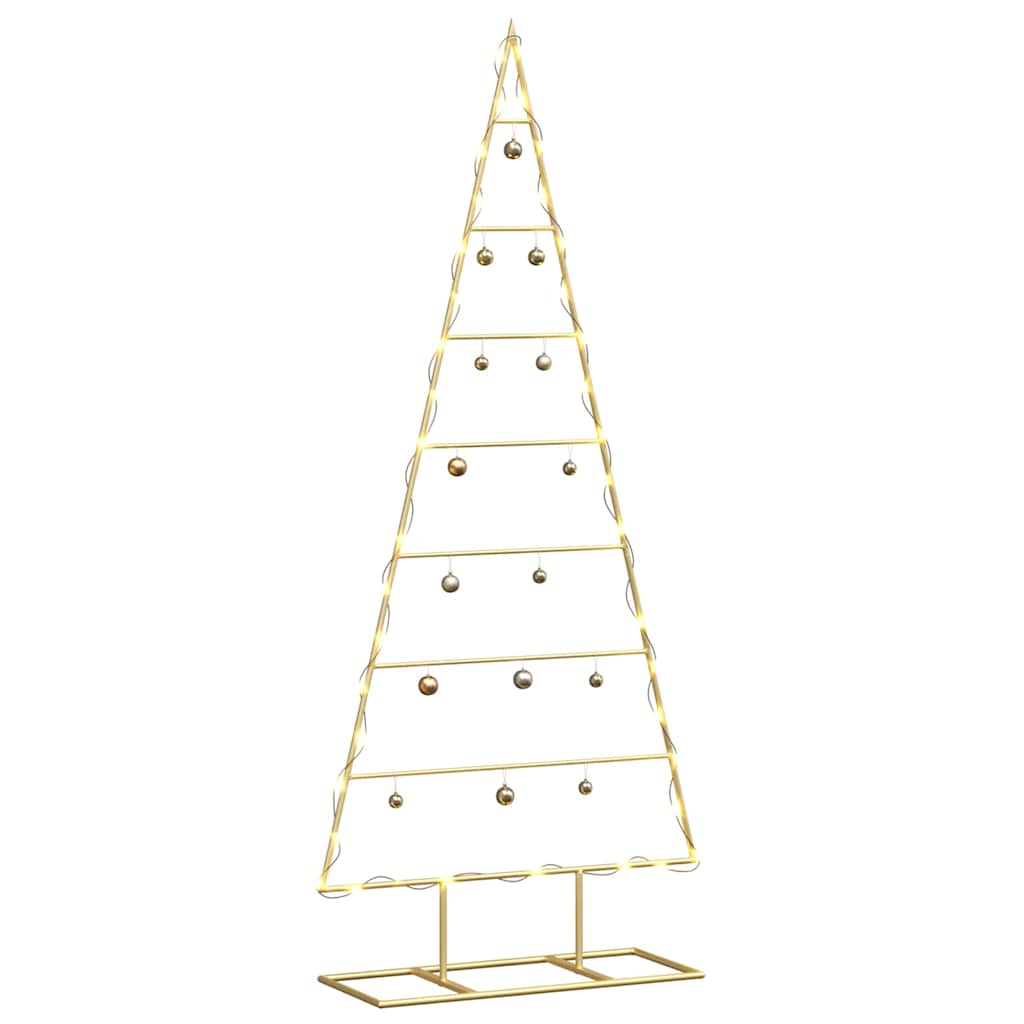 Vidaxl metalen kerstboom goud 125 cm poedergecoat staal