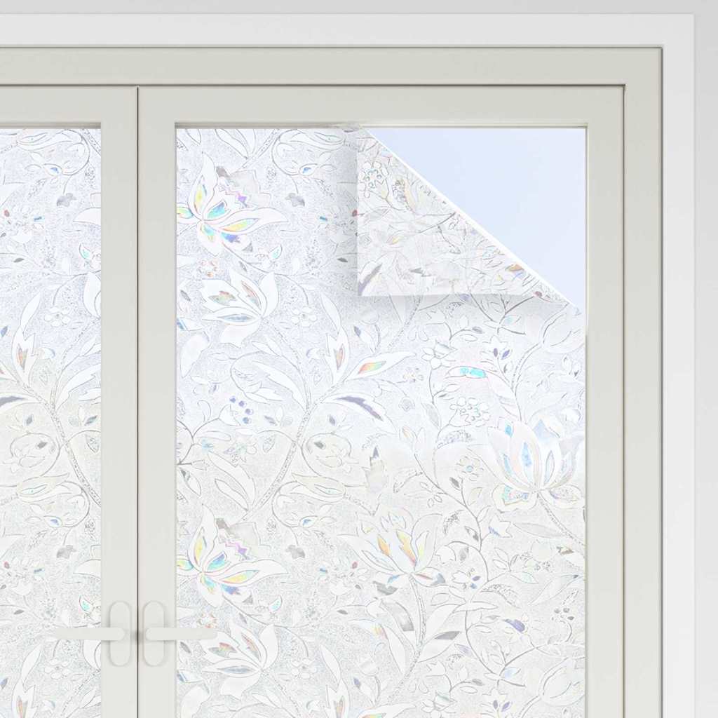 Vidaxl statistisch raamfoli bloemen patroon 90 x 500 cm pvc