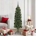 Vidaxl kunstkerstboom groen 150 cm pvc en staal en kunststof