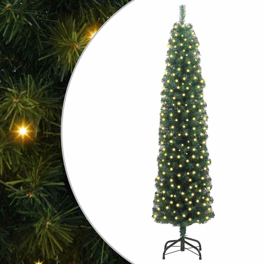 Vidaxl kunstkerstboom groen 180 cm pvc en staal en kunststof