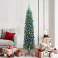 Vidaxl kunstkerstboom groen 180 cm pvc en staal en kunststof