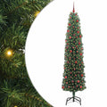 Vidaxl kunstkerstboom groen 210 cm pvc en staal en kunststof