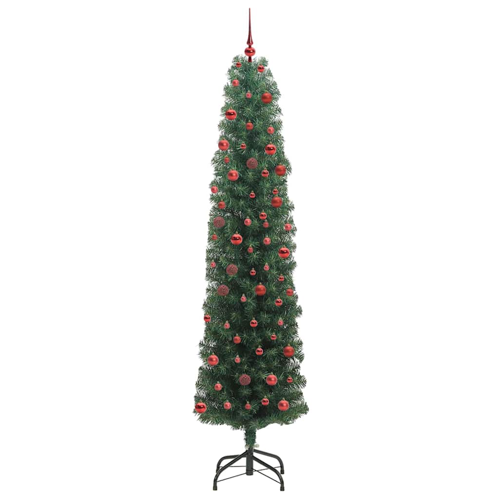 Vidaxl kunstkerstboom groen 210 cm pvc en staal en kunststof