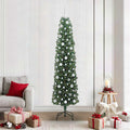 Vidaxl kunstkerstboom groen 210 cm pvc en staal en kunststof
