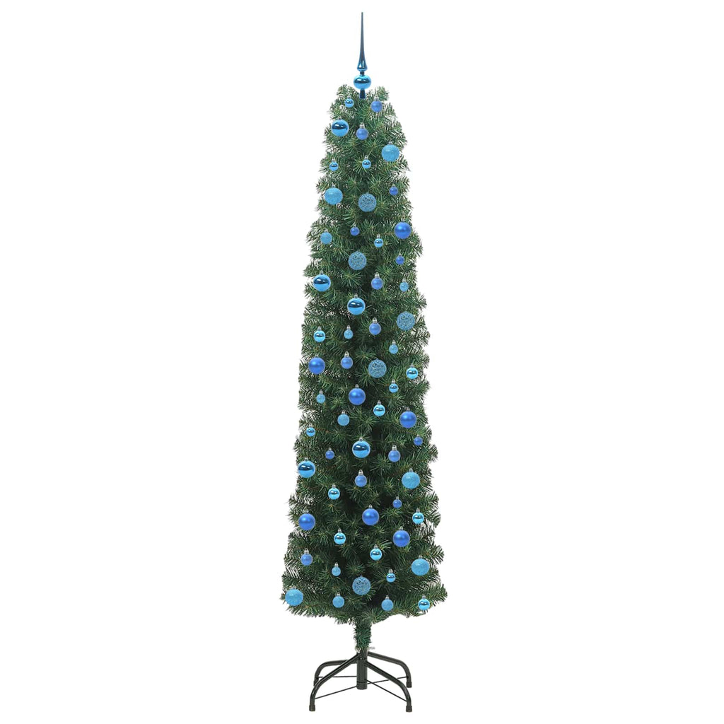 Vidaxl kunstkerstboom groen 240 cm pvc en staal en kunststof