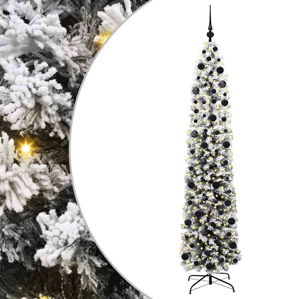 Vidaxl kunstkerstboom groen 210 cm pvc en staal en kunststof