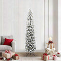 Vidaxl kunstkerstboom groen 210 cm pvc en staal en kunststof