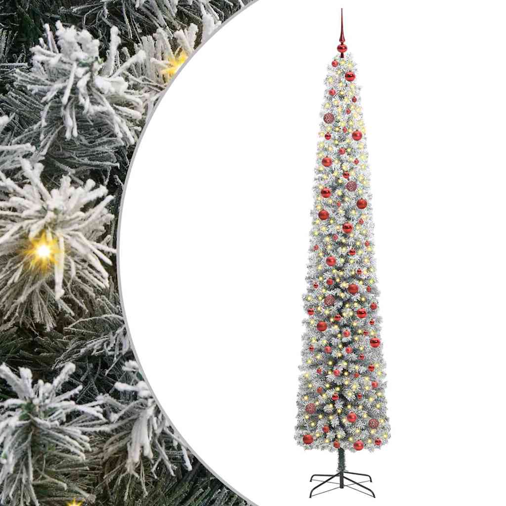 Vidaxl kunstkerstboom groen 270 cm pvc en staal en kunststof