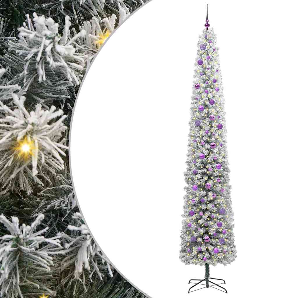 Vidaxl kunstkerstboom groen 270 cm pvc en staal en kunststof