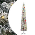 Vidaxl kunstkerstboom met led-verlichting groen en wit 300 cm