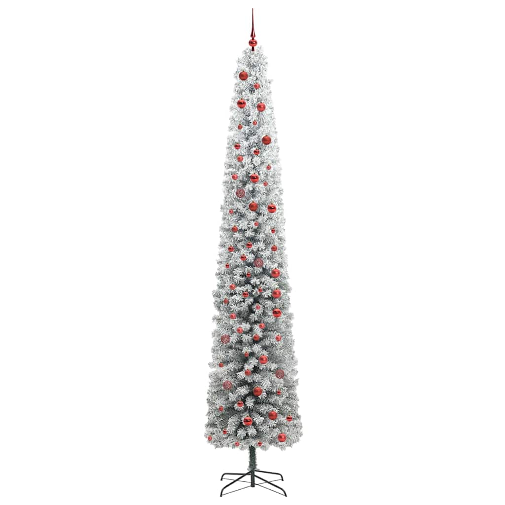 Vidaxl kunstkerstboom met led-verlichting groen en wit 300 cm