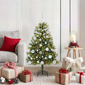 Vidaxl kunstmatige scharnier kerstboom met cones groen 150 cm