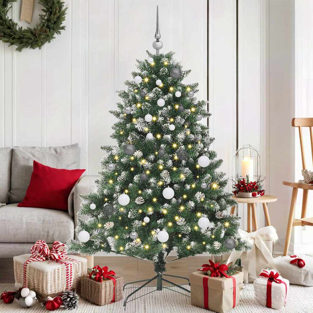 Vidaxl kunstkerstboom groen 150 cm pvc en plastic en staal