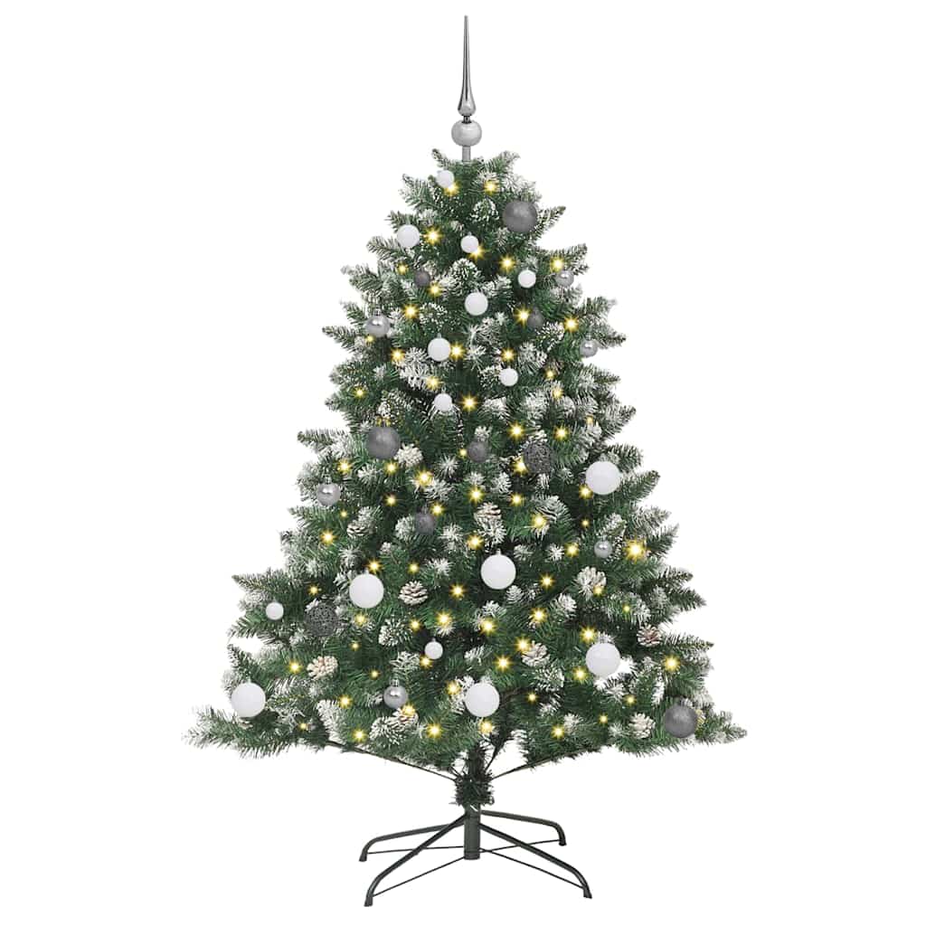 Vidaxl kunstkerstboom met 150 led groen 150 cm pvc en plastic en staal