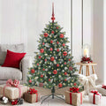 Vidaxl kunstkerstboom met 150 led groen 150 cm pvc en plastic en staal