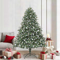 Vidaxl kunstkerstboom met 300 led groen 210 cm pvc en plastic en staal
