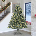 Vidaxl kunstkerstboom met 300 led groen 240 cm pvc en plastic en staal