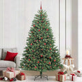 Vidaxl kunstmatige inklapbare kerstboom groen 240 cm pvc en metaal