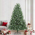 Vidaxl kunstmatige inklapbare kerstboom groen 240 cm pvc en metaal