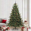 Vidaxl kunstkerstboom groen 240 cm pvc en metaal en plastic