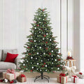 Vidaxl kunstkerstboom groen 240 cm pvc en metaal en plastic