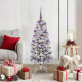 Vidaxl kunstmatige inklapbare kerstboom groen en wit 120 cm