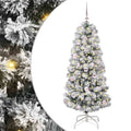 Vidaxl kunstmatige inklapbare kerstboom groen en wit 150 cm