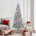 Vidaxl kunstmatige inklapbare kerstboom groen en wit 180 cm