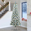 Vidaxl kunstmatige inklapbare kerstboom groen en wit 240 cm