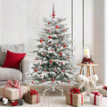 Vidaxl kunstmatige inklapbare kerstboom wit 150 cm pe en pvc