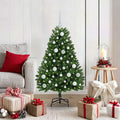 Vidaxl kunstkerstboom 120 cm 150 led's warmwit pvc en staal groen