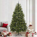 Vidaxl kunstkerstboom met 300 led groen 240 cm pvc en metaal