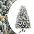 Vidaxl kunstkerstboom met 150 led groen en wit 150 cm pvc en metaal