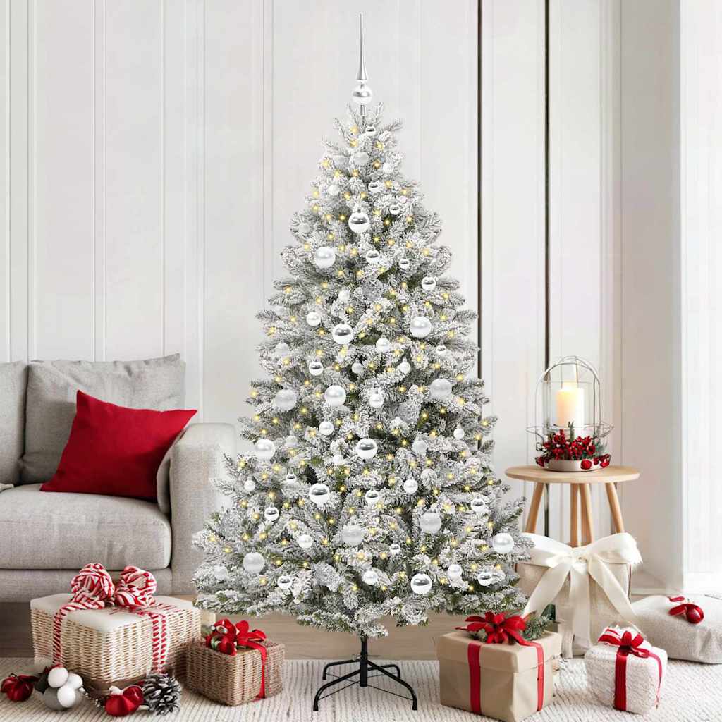 Vidaxl kunstkerstboom 180 cm 300 led's warmwit pvc en staal