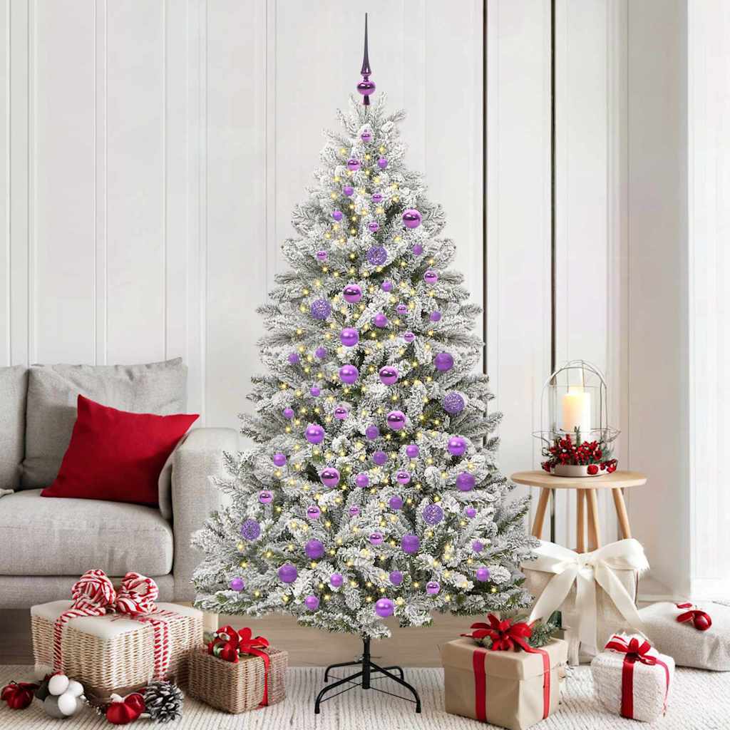 Vidaxl kunstkerstboom 180 cm 300 led's warmwit pvc en staal