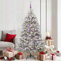 Vidaxl kunstkerstboom met 300 led groen en wit 180 cm pvc en metaal