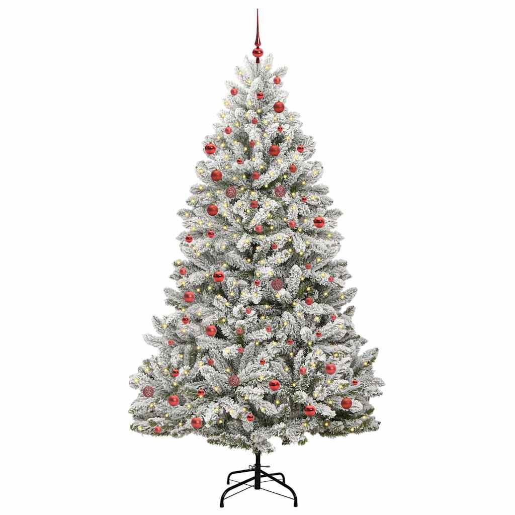 Vidaxl kunstkerstboom 210 cm 300 led's warmwit pvc en staal