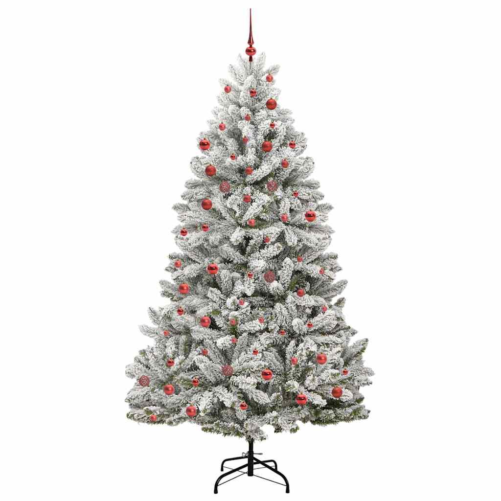 Vidaxl kunstkerstboom 210 cm 300 led's warmwit pvc en staal