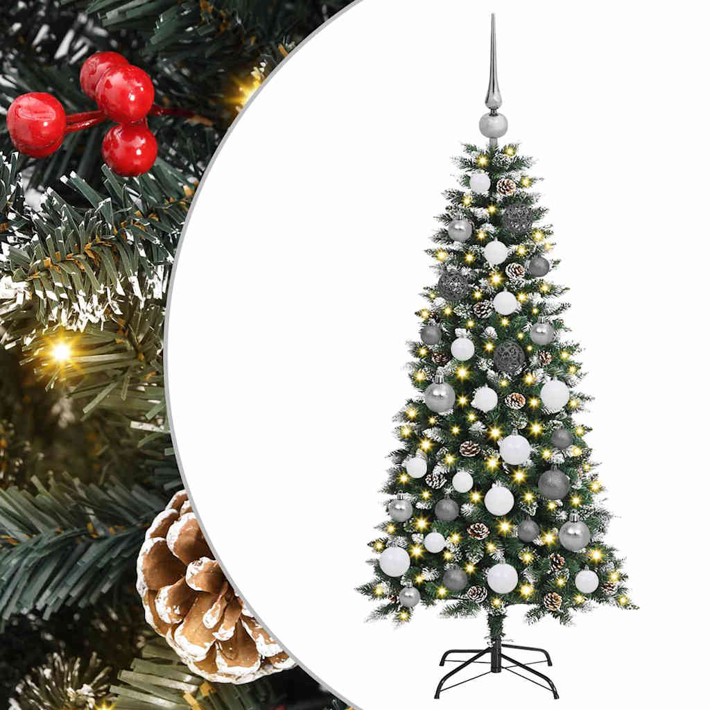 Vidaxl kunstkerstboom met 150 led groen 120 cm pvc en plastic en staal
