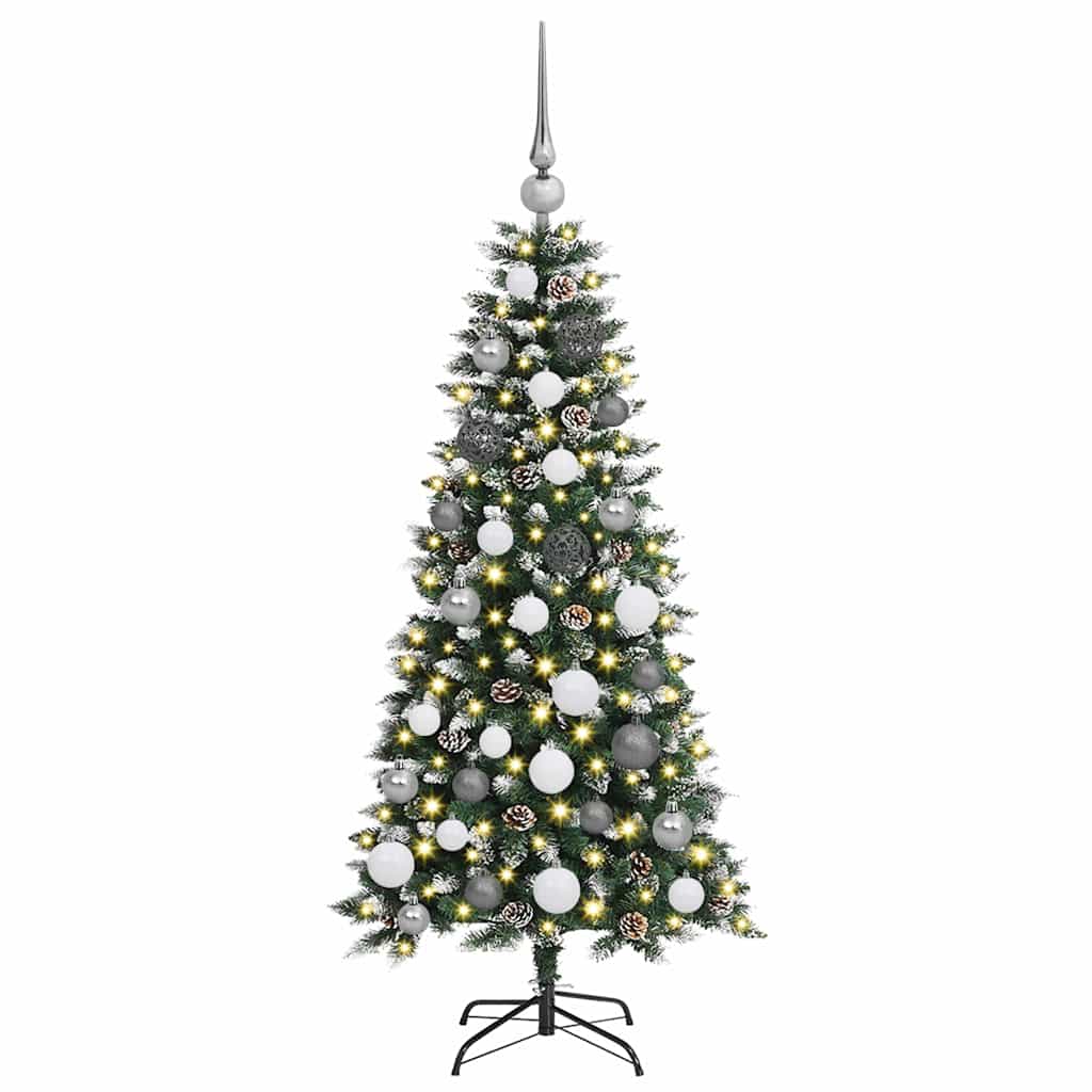Vidaxl kunstkerstboom met 150 led groen 120 cm pvc en plastic en staal