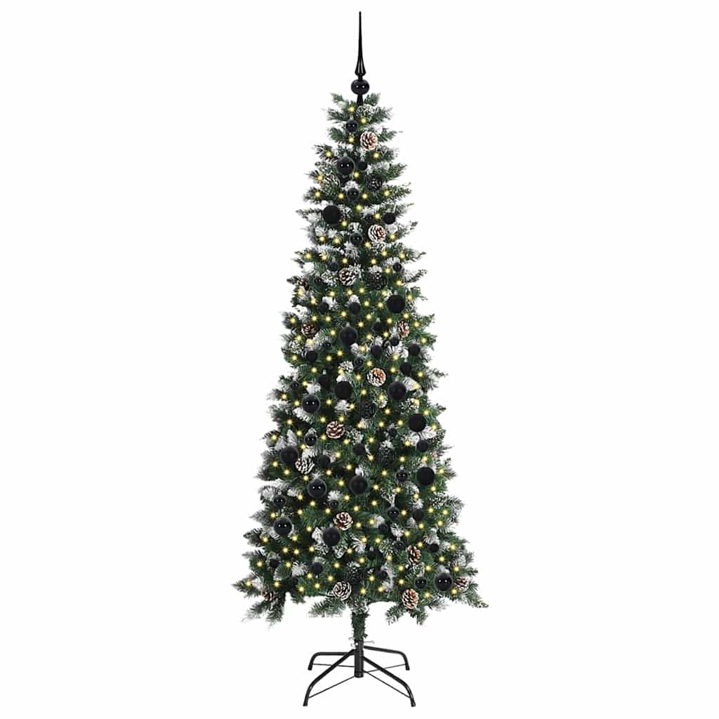 Vidaxl kunstkerstboom groen 210 cm pvc en plastic en staal