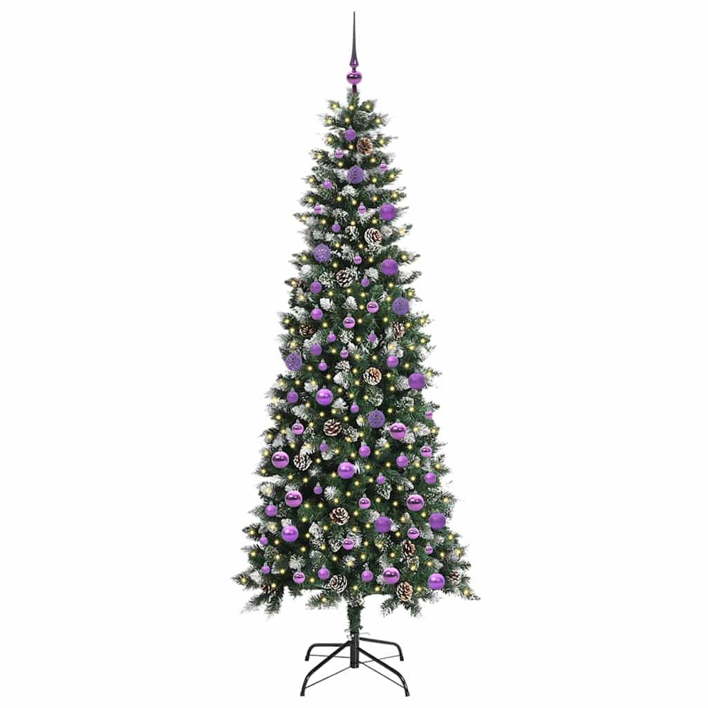 Vidaxl kunstkerstboom groen 210 cm pvc en plastic en staal
