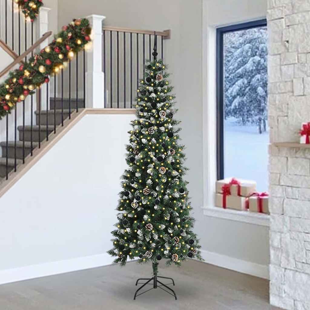 Vidaxl kunstkerstboom groen 240 cm pvc en plastic en staal