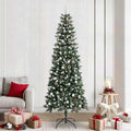 Vidaxl kunstkerstboom met 300 led groen 240 cm pvc en plastic en staal