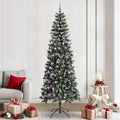 Vidaxl kunstkerstboom met 300 led groen 240 cm pvc en plastic en staal