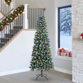 Vidaxl kunstkerstboom met 300 led groen 240 cm pvc en plastic en staal