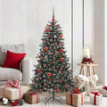 Vidaxl kunstkerstboom met 150 led groen 150 cm pvc en plastic en staal